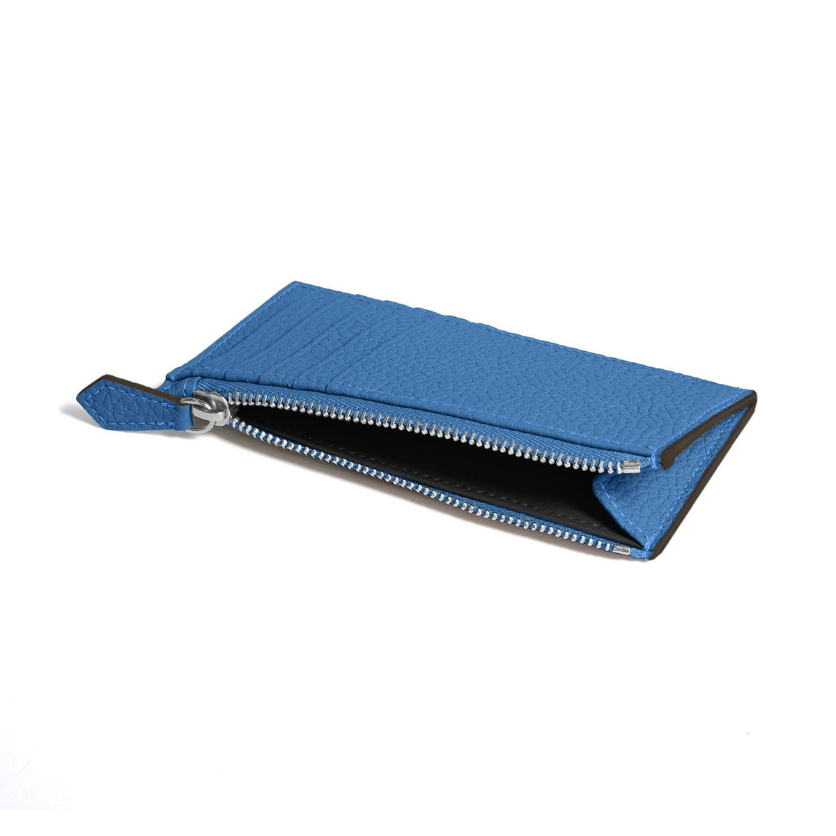 SAVOIA × BONAVENTURA Mini Zip Wallet Shrink Leather (Savoia Blue × Black)