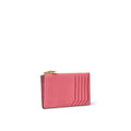 Mini Zip Wallet with Heart Puller Shrunk Leather