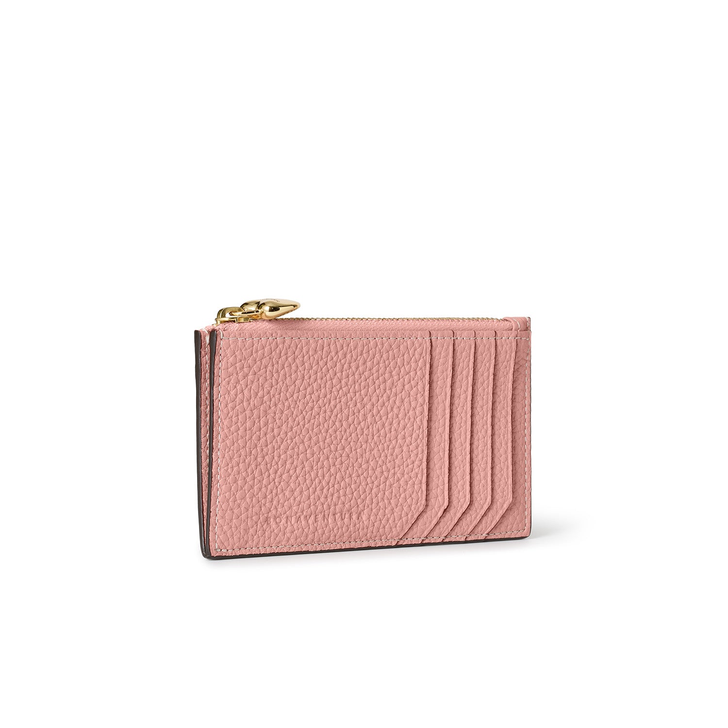 ハートプラー付き ミニジップ ウォレット シュリンクレザー