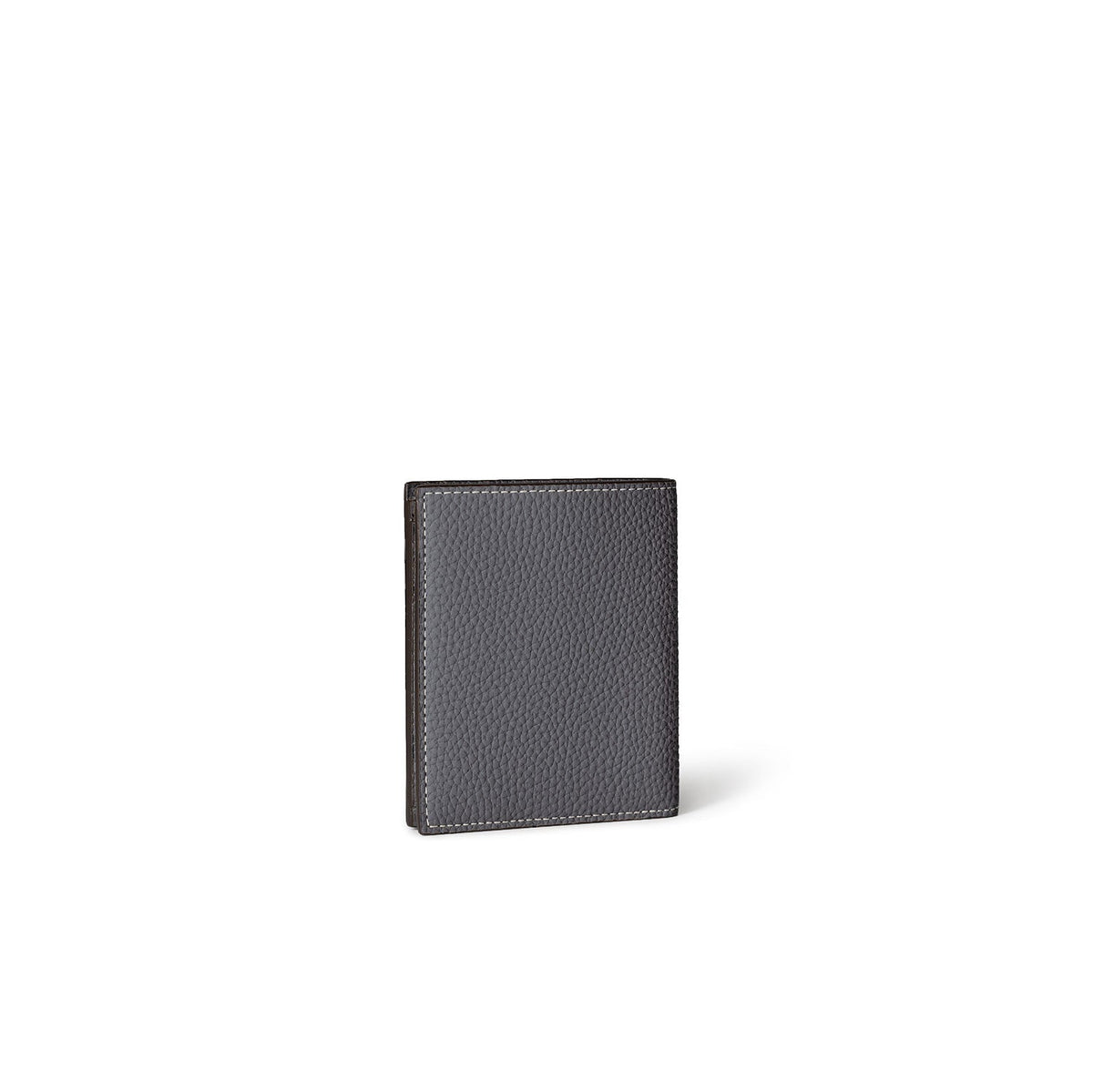 Bi-fold Wallet All Shrink Leather (Charcoal Gray)