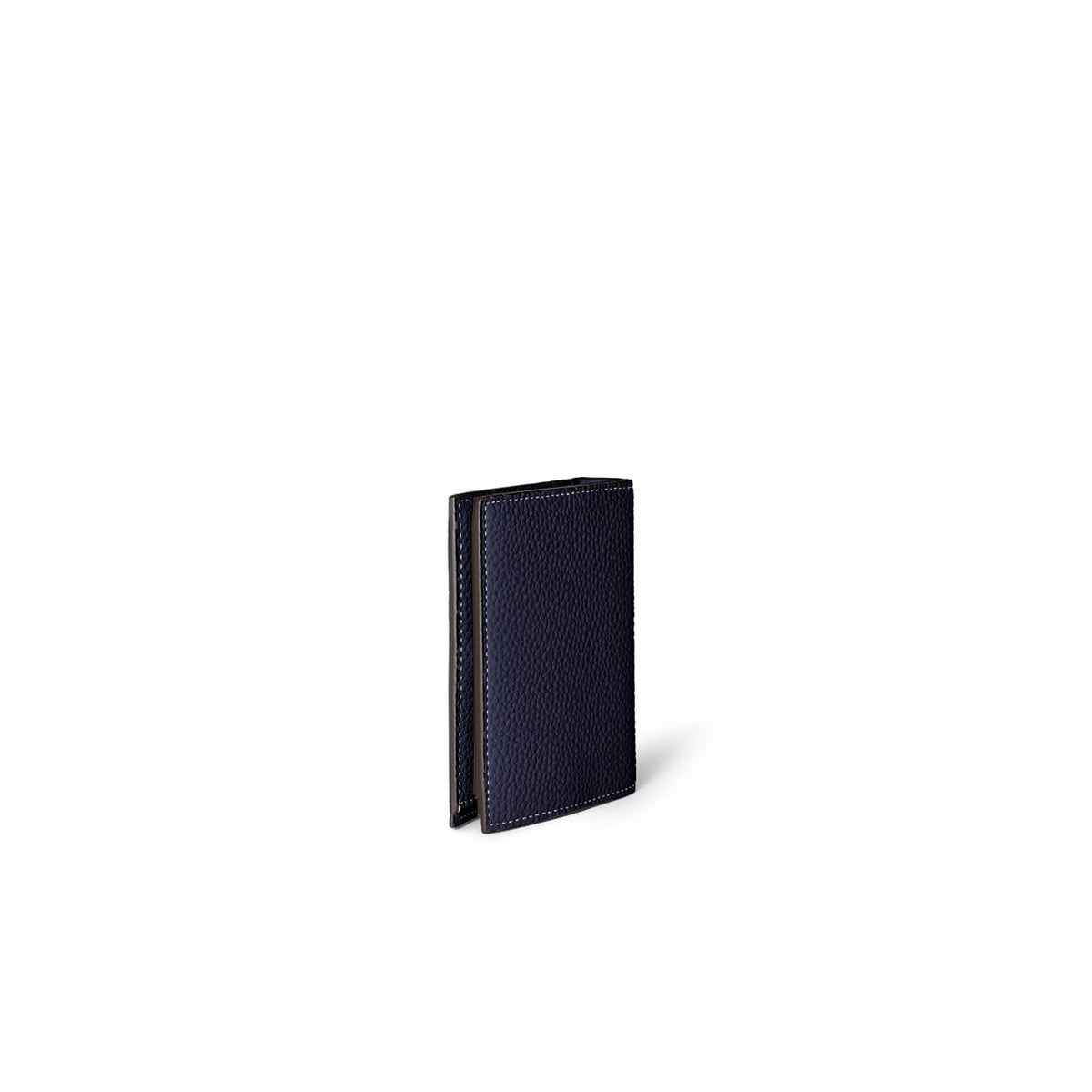 Bi-fold Wallet All Shrink Leather (Navy)