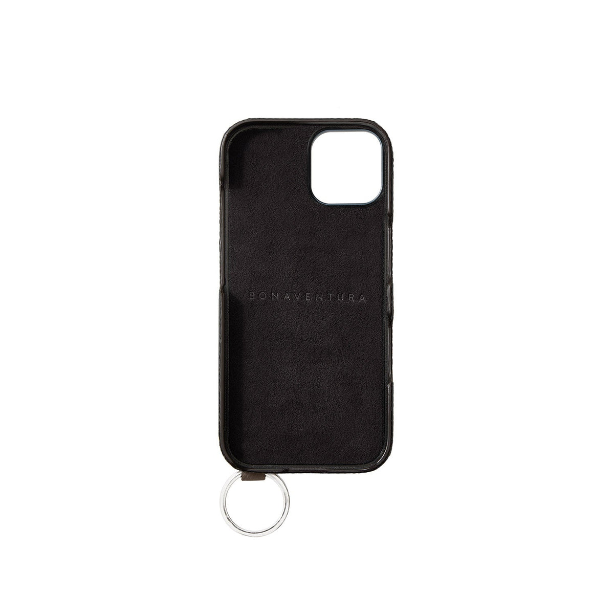 iPhone 16 Plus Back Cover Case with Handle Shrink Leather (Etoupe - Silver)
