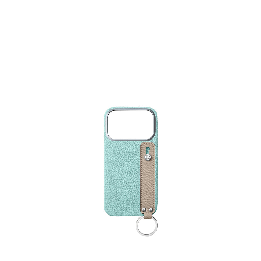 (iPhone 17 Pro) Handle Back Cover Case Shrink Leather