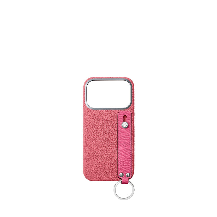 (iPhone 18 Pro) Back Cover Case with Handle Shrink Leather