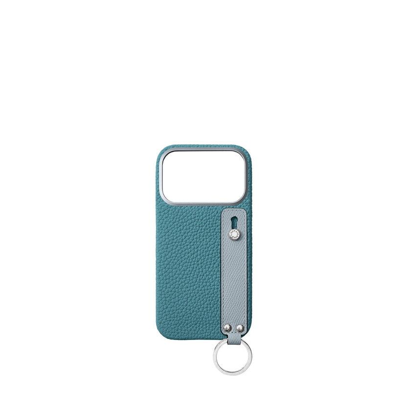 (iPhone 18 Pro) Back Cover Case with Handle Shrink Leather