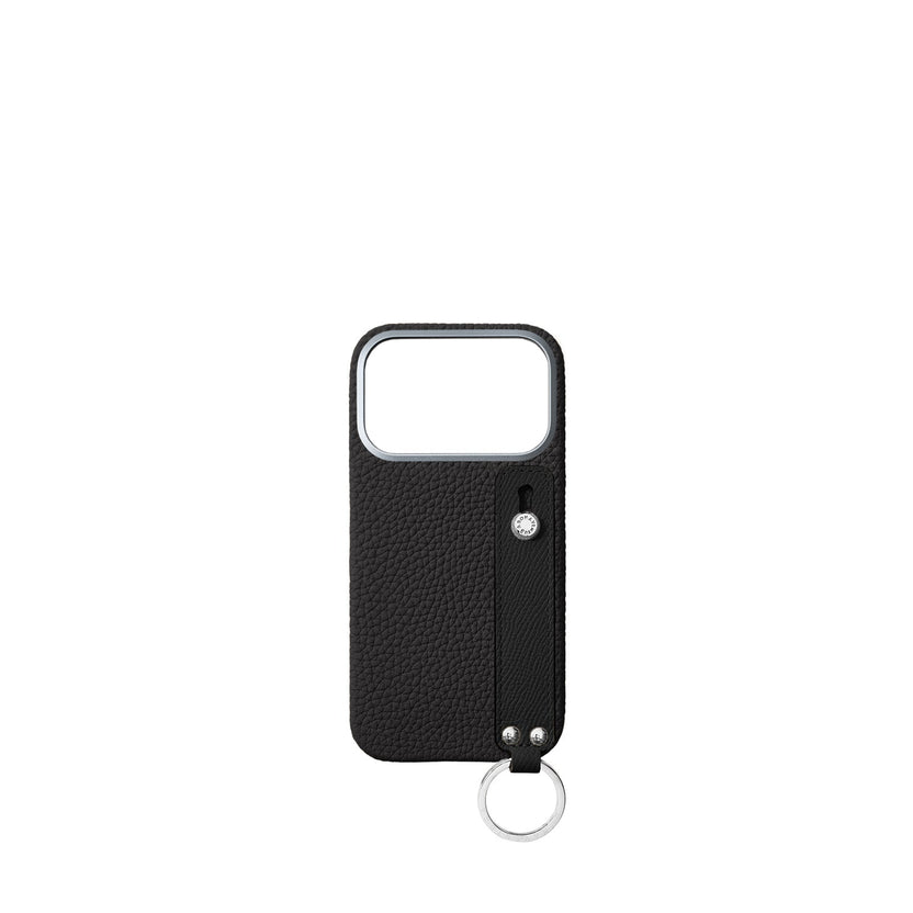 (iPhone 18 Pro) Back Cover Case with Handle Shrink Leather