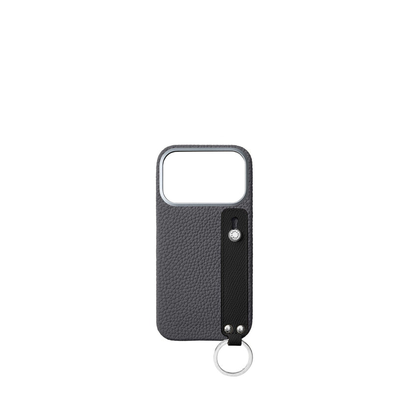 (iPhone 18 Pro) Back Cover Case with Handle Shrink Leather