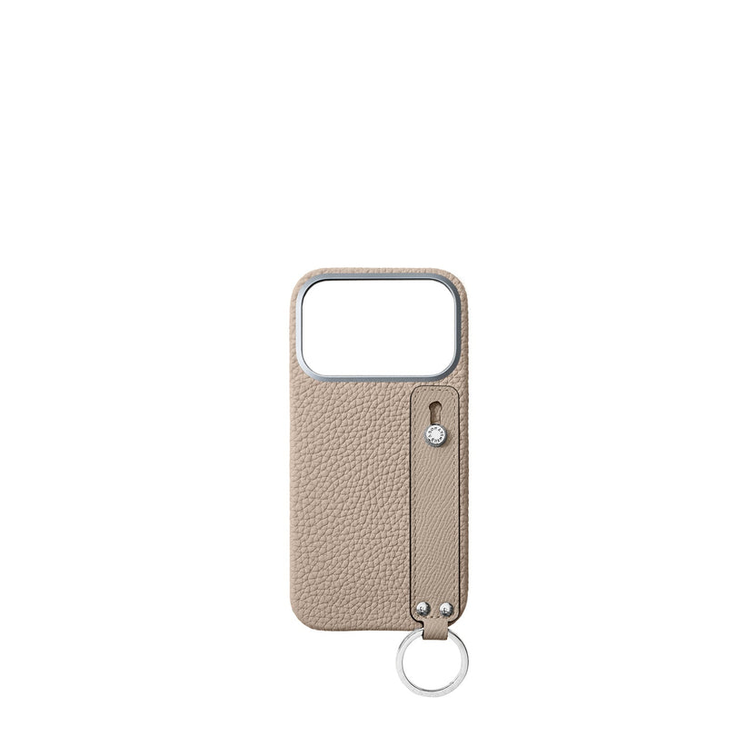 (iPhone 18 Pro) Back Cover Case with Handle Shrink Leather