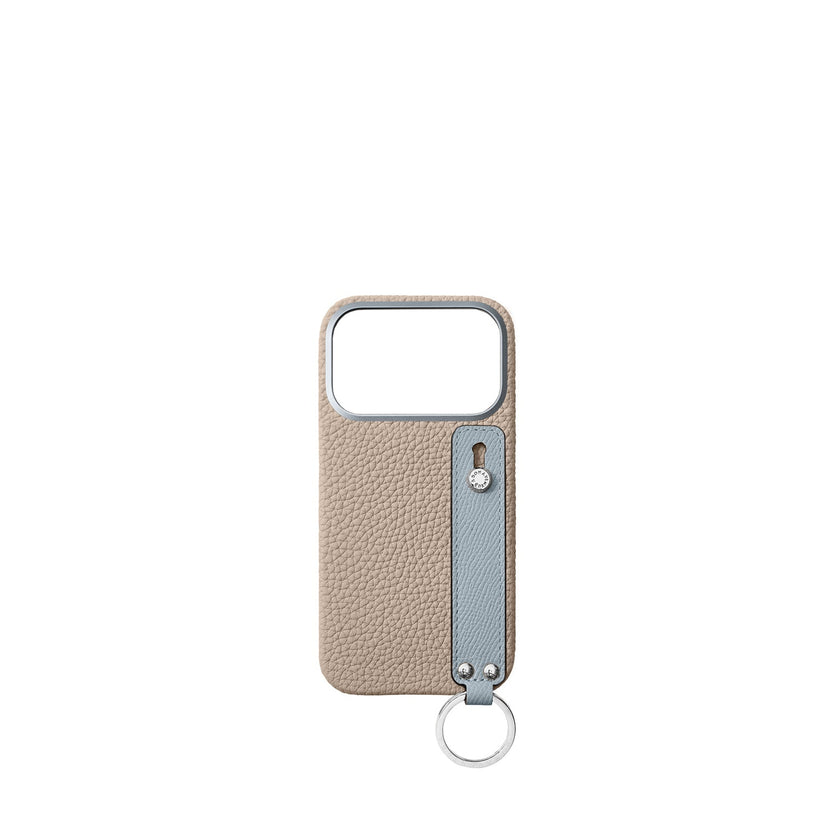 (iPhone 18 Pro) Back Cover Case with Handle Shrink Leather