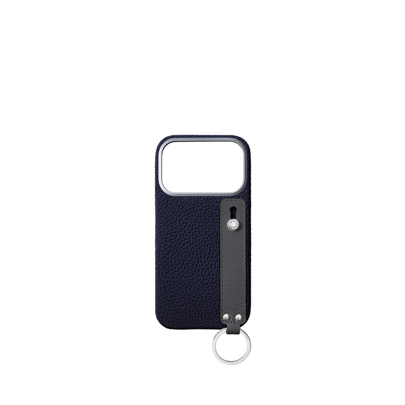 (iPhone 18 Pro) Back Cover Case with Handle Shrink Leather
