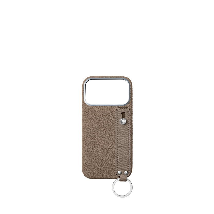 (iPhone 18 Pro Max) Back Cover Case with Handle Shrink Leather