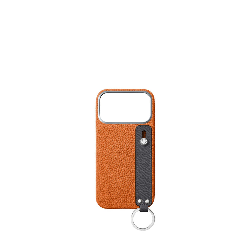 (iPhone 18 Pro Max) Back Cover Case with Handle Shrink Leather