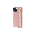 iPhone 14 Back Cover Case with Handle Shrink Leather × Embossed Croco Leather