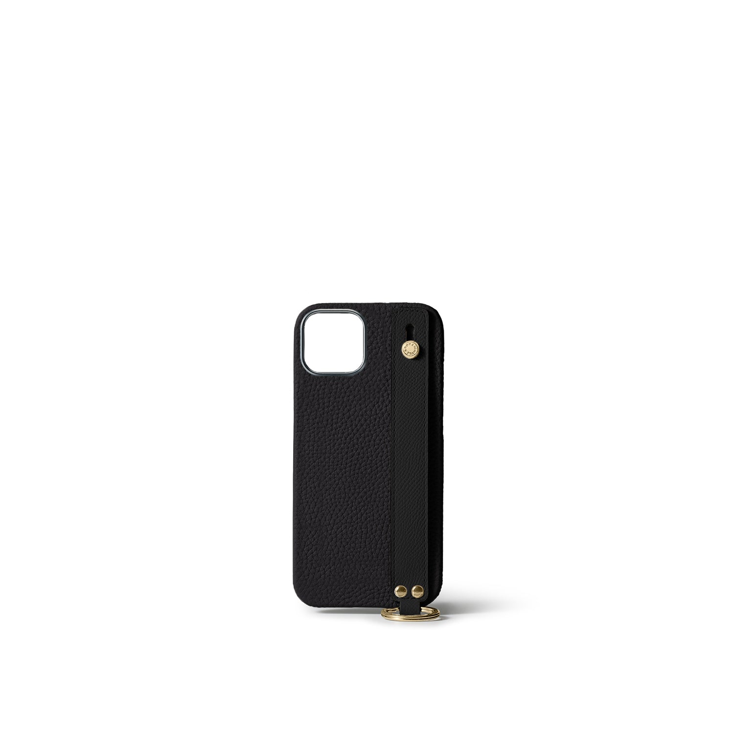 Back Cover with Handle Shrink Leather Gold (iPhone 15)