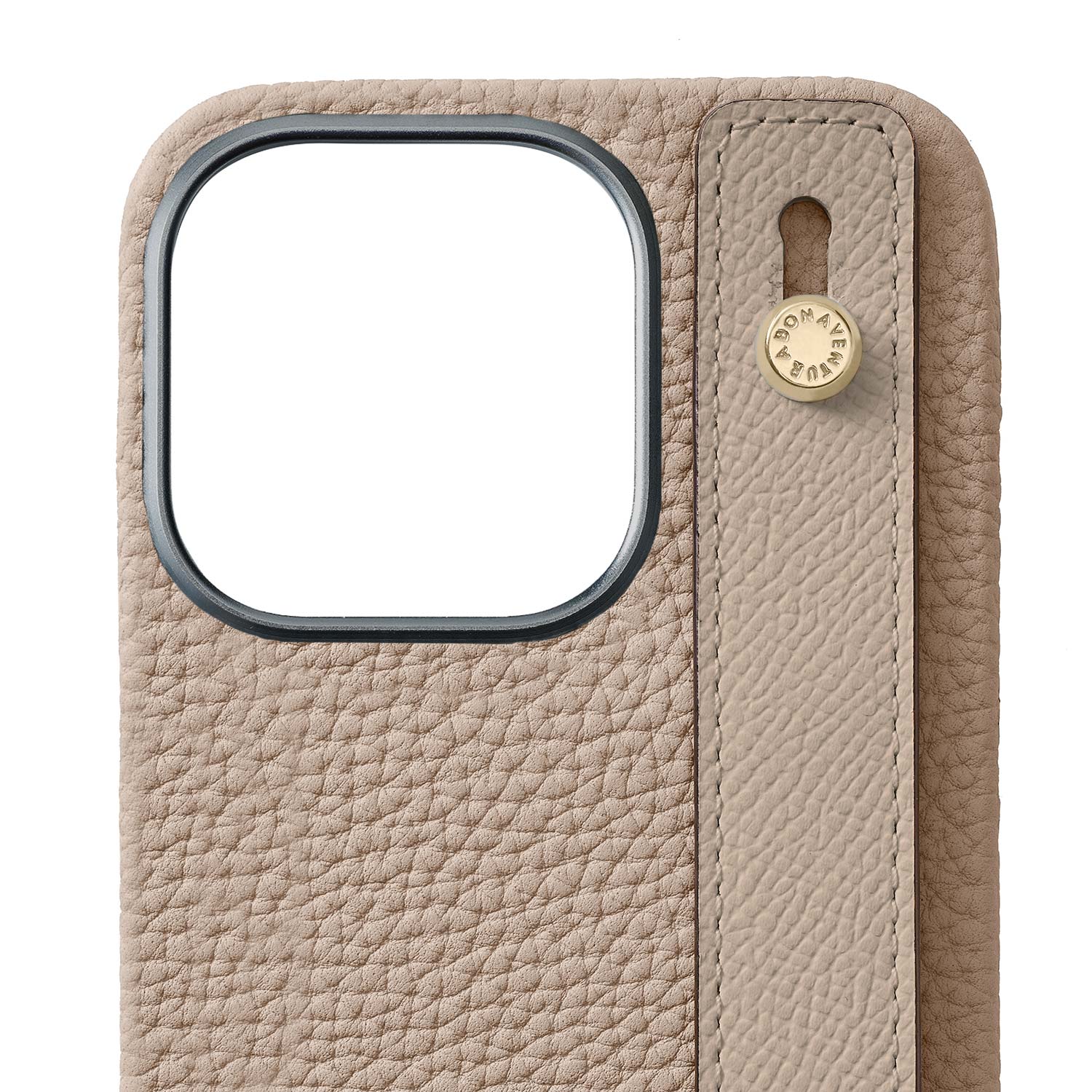 iPhone 15 Pro) ハンドル付き バックカバーケース シュリンクレザー