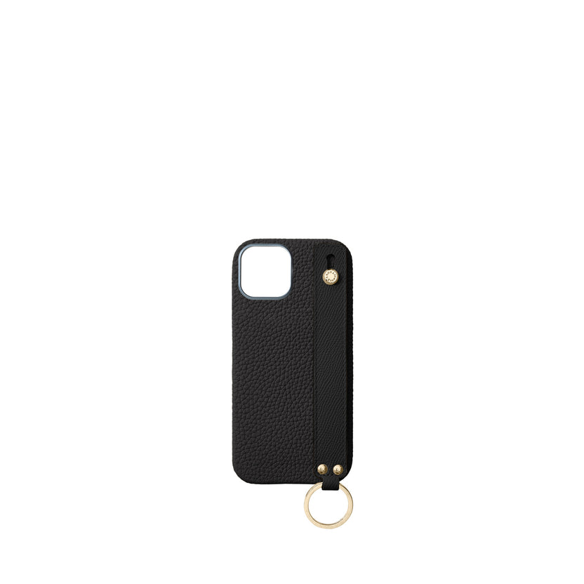 (iPhone 17) Handle Back Cover Case Shrink Leather (Gold)