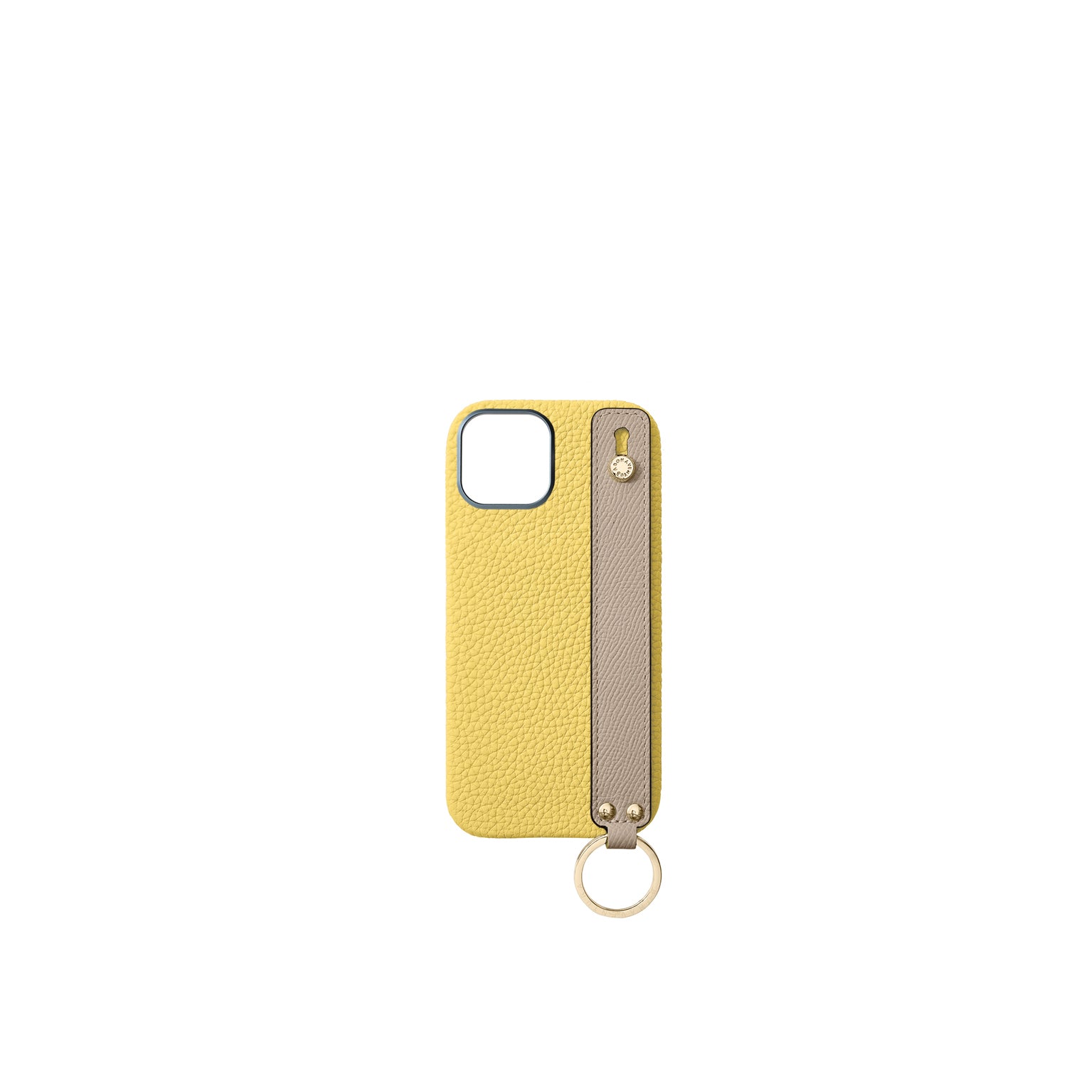 (iPhone 17) Handle Back Cover Case Shrink Leather (Gold)