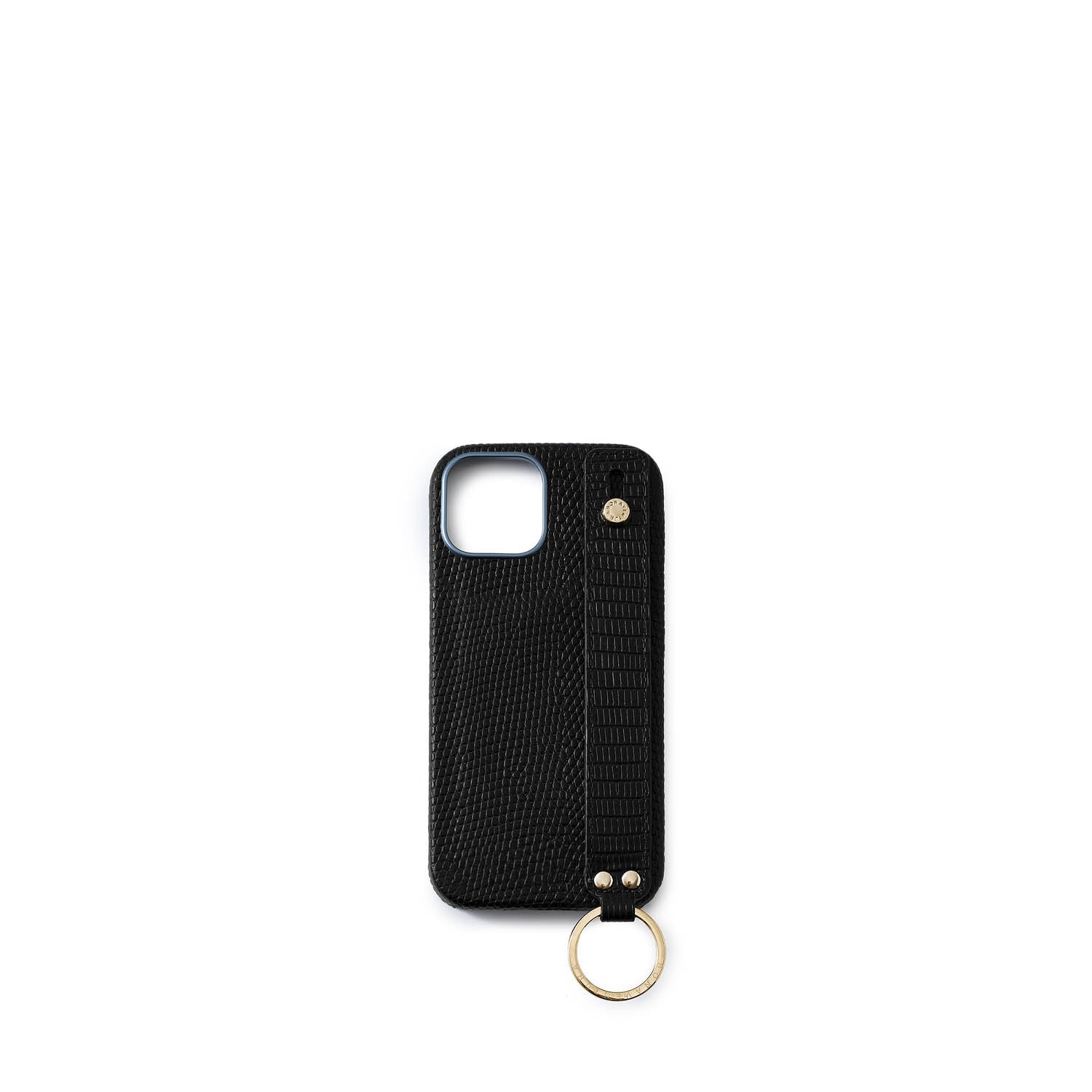 (iPhone 17) Handle Back Cover Case Shrink × Lizard Leather (Gold)