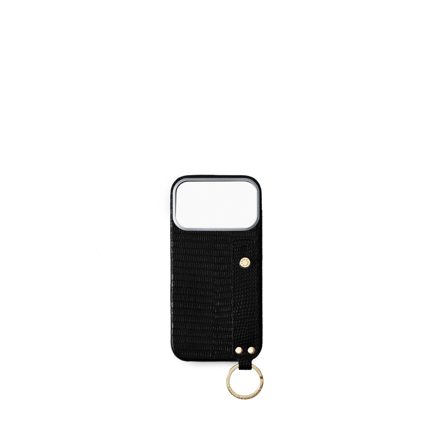 ボナベンチュラ iPhoneケース 17promax iPhone 17 Pro Max) Lizard-Embossed Leather Back Cover Case with