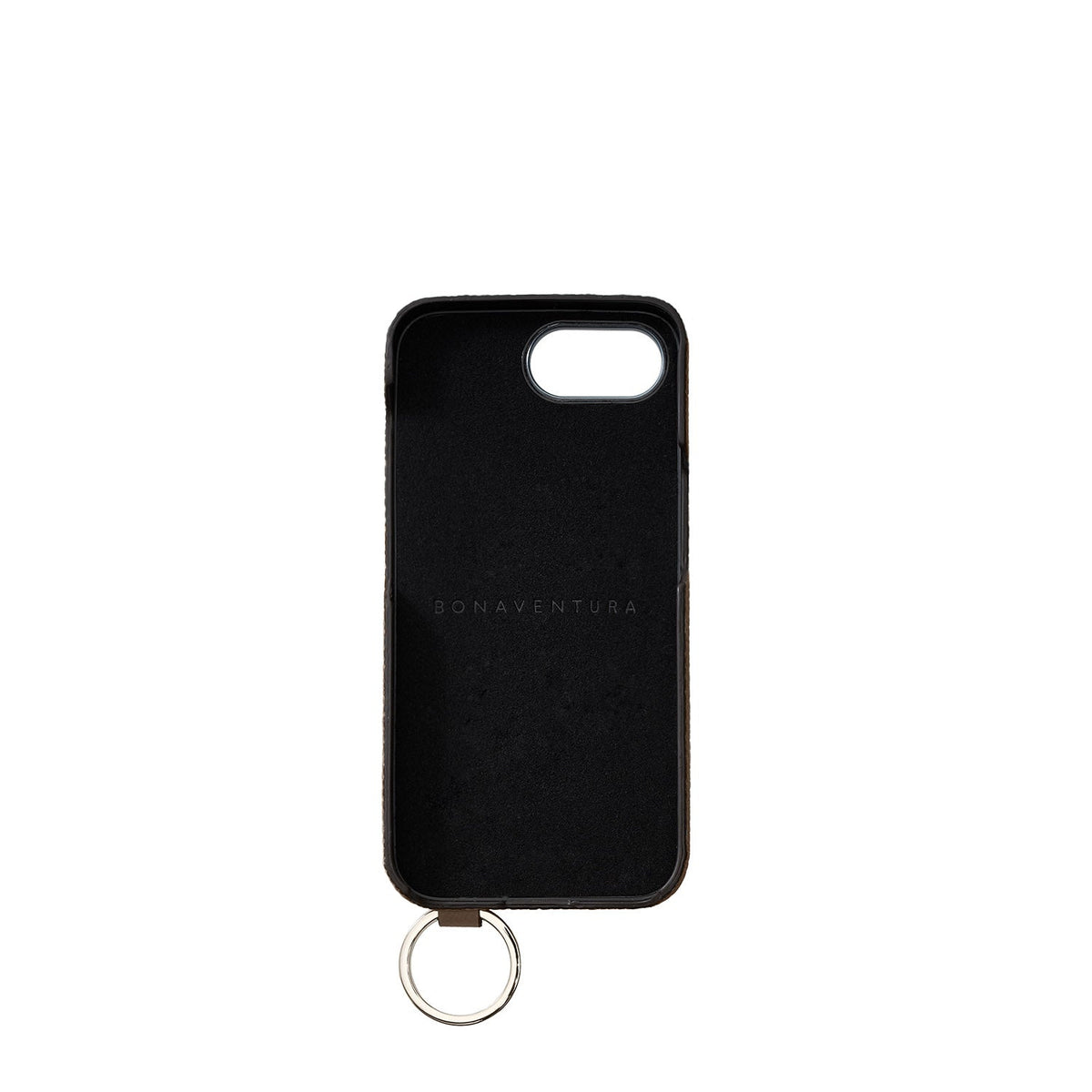 iPhone 17e / 16e Back Cover Case with Handle Shrink Leather (Etoupe)