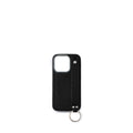 (iPhone 15 Pro) Back Cover Case with Handle Lizard Embossed Leather