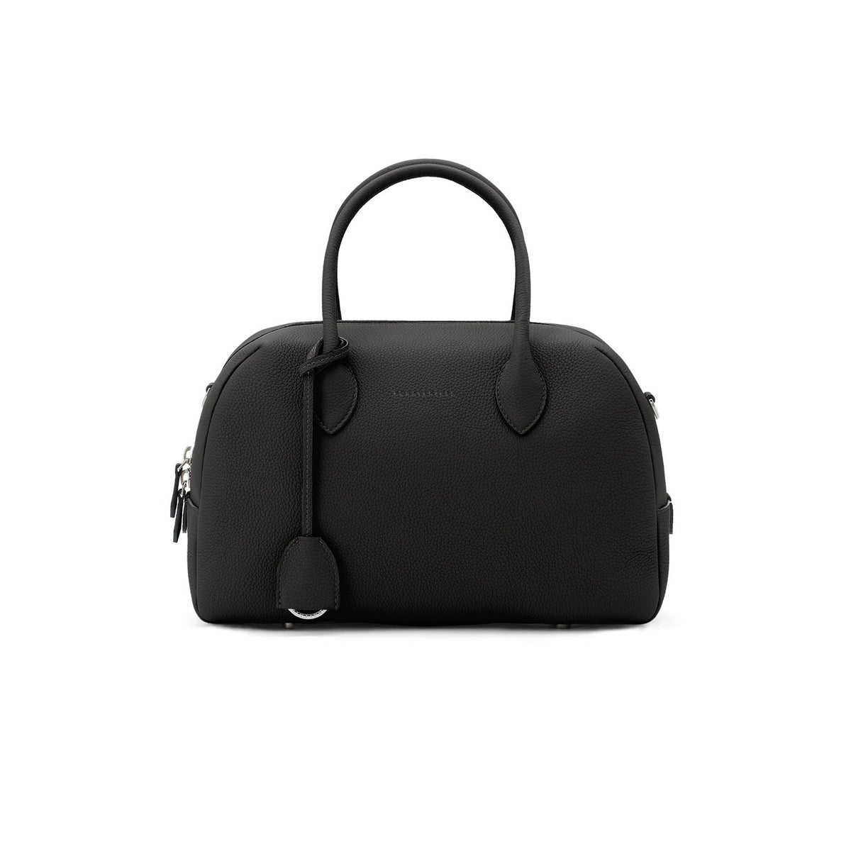 Ava Boston Bag Shrink Leather (Black - Small)