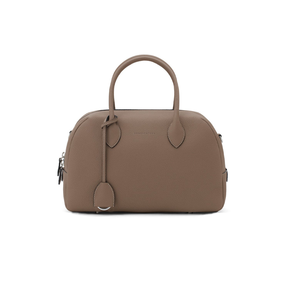 Ava Boston Bag Shrink Leather (Etoupe - Small)