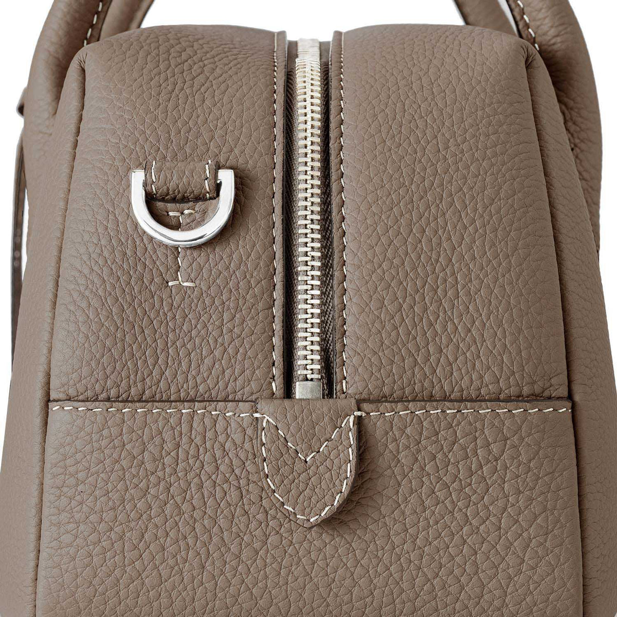Ava Boston Bag Shrink Leather (Etoupe - Mini)