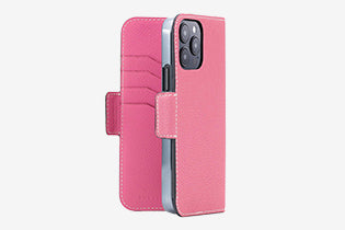 iPhone 15 Plus) ミラーケース 肩掛け ストラップ付き シュリンクレザー