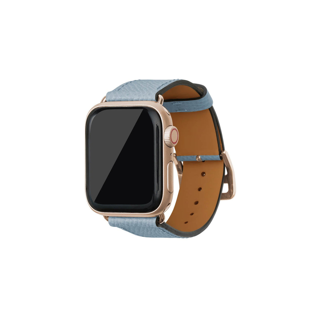 Apple Watch Band Nobile Leather (Gold Adapter - Blue Lin - 38mm/40mm/41mm/42mm - M / L)