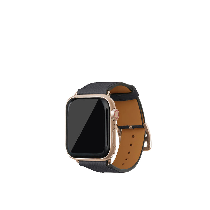 ノービレ Apple Watch レザーバンド【38mm/40mm/41mm/42mm, M/Lサイズ】 (アダプター：ゴールド)
