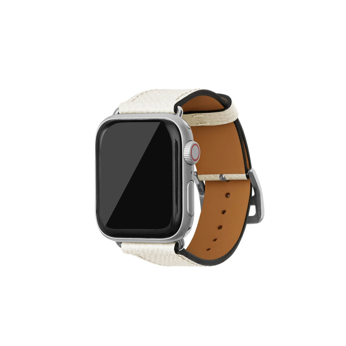 Apple Watch Band Nobile Leather (Silver Adapter - White - 38mm/40mm/41mm/42mm - M / L)