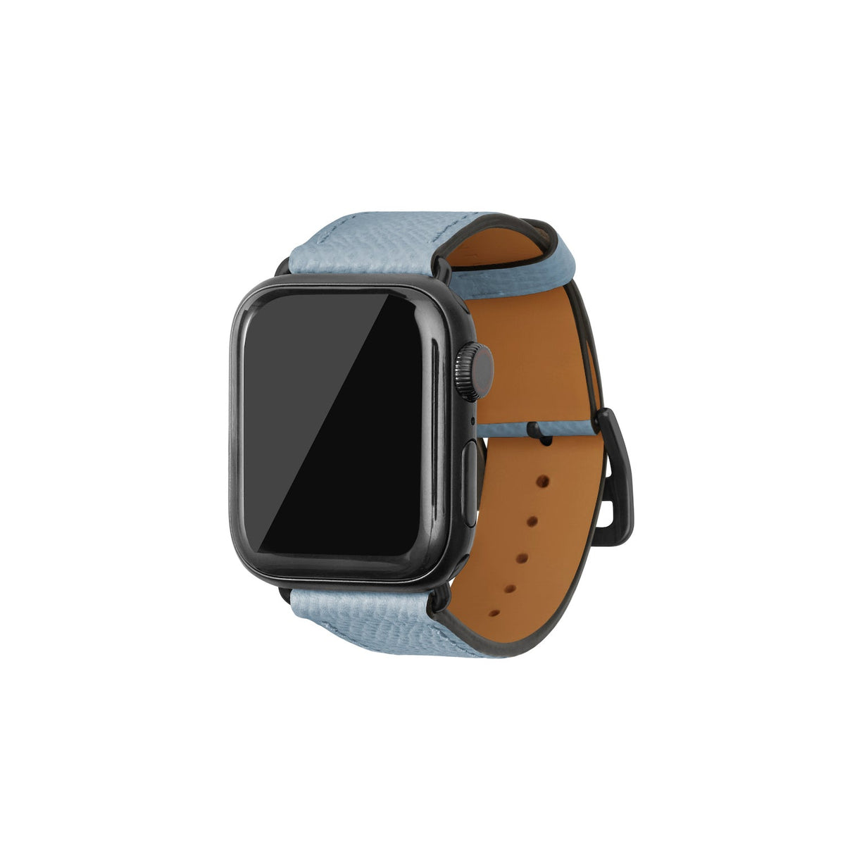 Apple Watch Band Nobile Leather (Black Adapter - Blue Lin - 38mm/40mm/41mm/42mm - S / M)