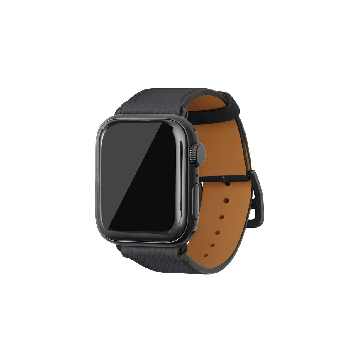 Apple Watch Band Nobile Leather (Black Adapter - Charcoal Gray - 38mm/40mm/41mm/42mm - S / M)