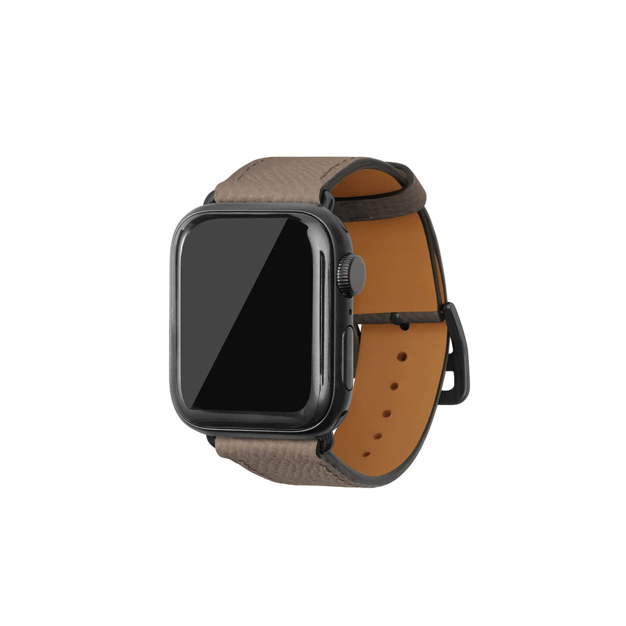 Apple Watch Band Nobile Leather (Black Adapter - Etoupe - 38mm/40mm/41mm/42mm - S / M)