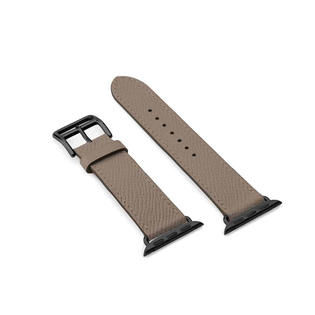 Apple Watch Band Nobile Leather (Black Adapter - Etoupe - 38mm/40mm/41mm/42mm - S / M)