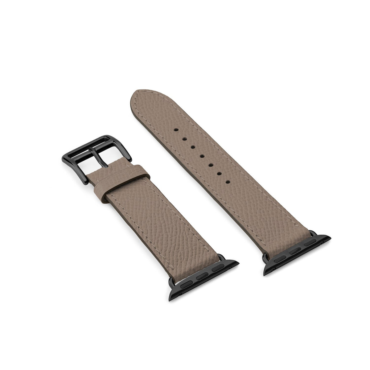 Apple Watch Band Nobile Leather (Black Adapter - Etoupe - 38mm/40mm/41mm/42mm - S / M)