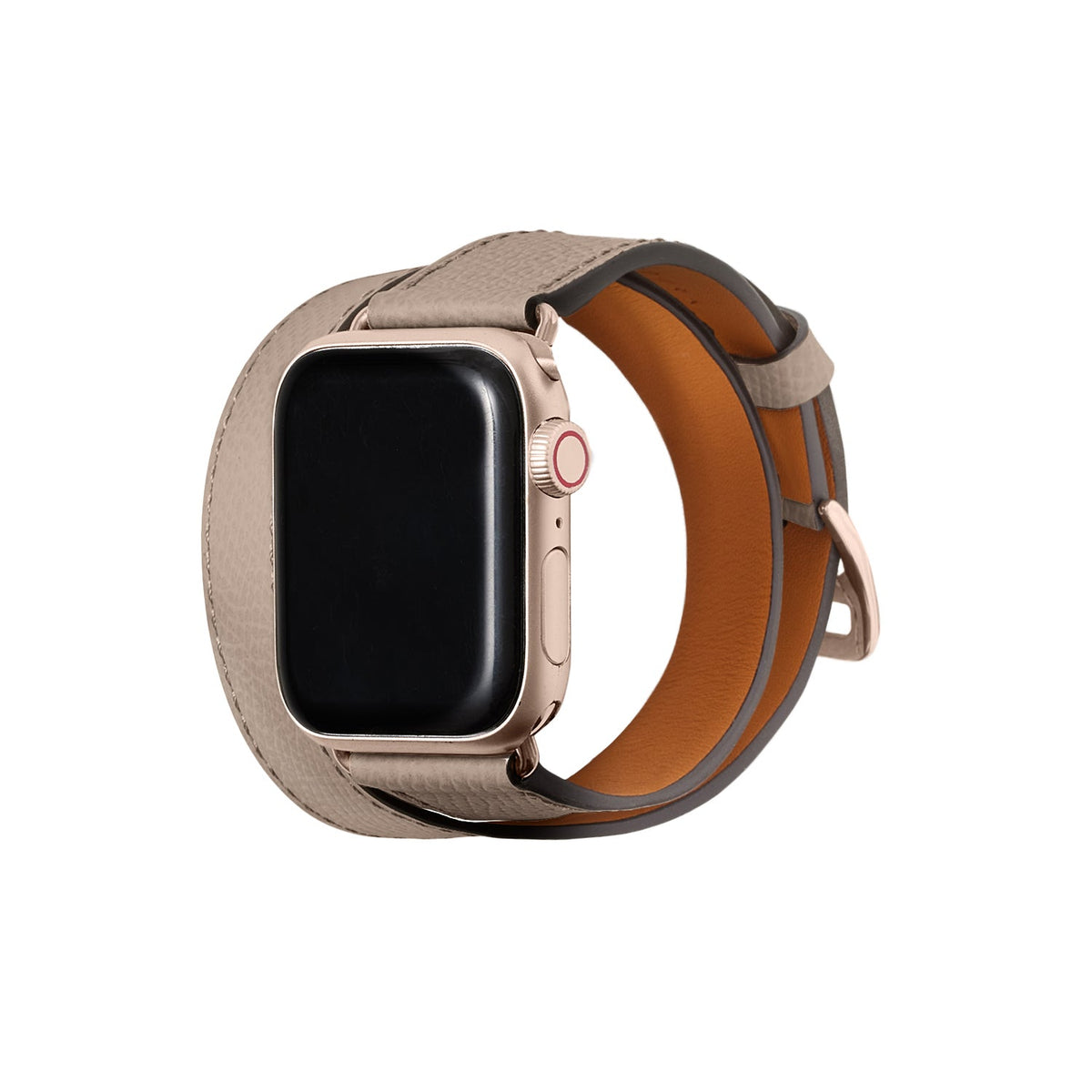 Double Tour Apple Watch Band Nobile Leather (Gold Adapter - Greige - 38mm/40mm/41mm/42mm - S / M)