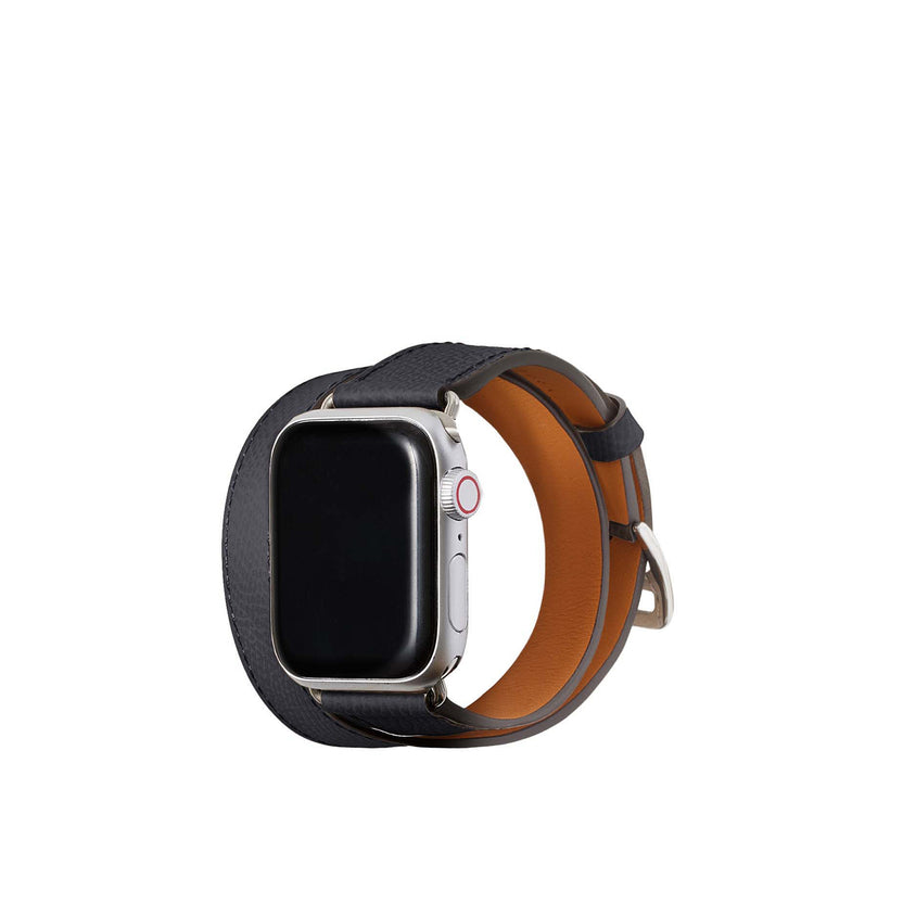 ダブルトゥール  Apple Watch レザーバンド ノービレレザー【38mm/40mm/41mm/42mm】 (アダプター：シルバー)
