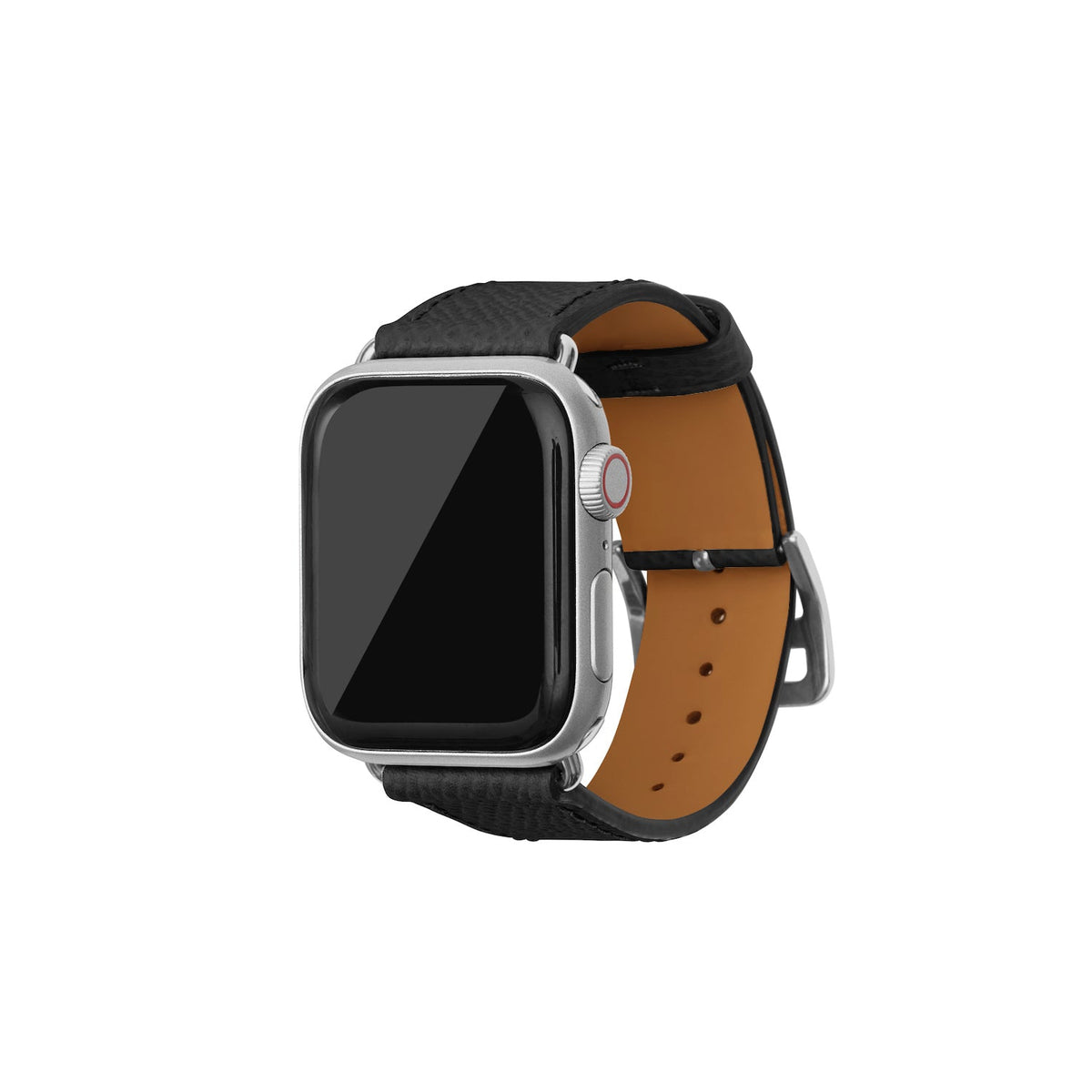 Apple Watch Band Nobile Leather (Silver Adapter - Black - 38mm/40mm/41mm/42mm - S / M)