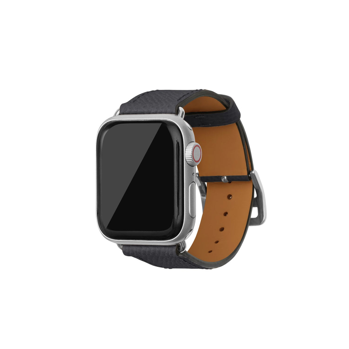 Apple Watch Band Nobile Leather (Silver Adapter - Charcoal Gray - 38mm/40mm/41mm/42mm - S / M)