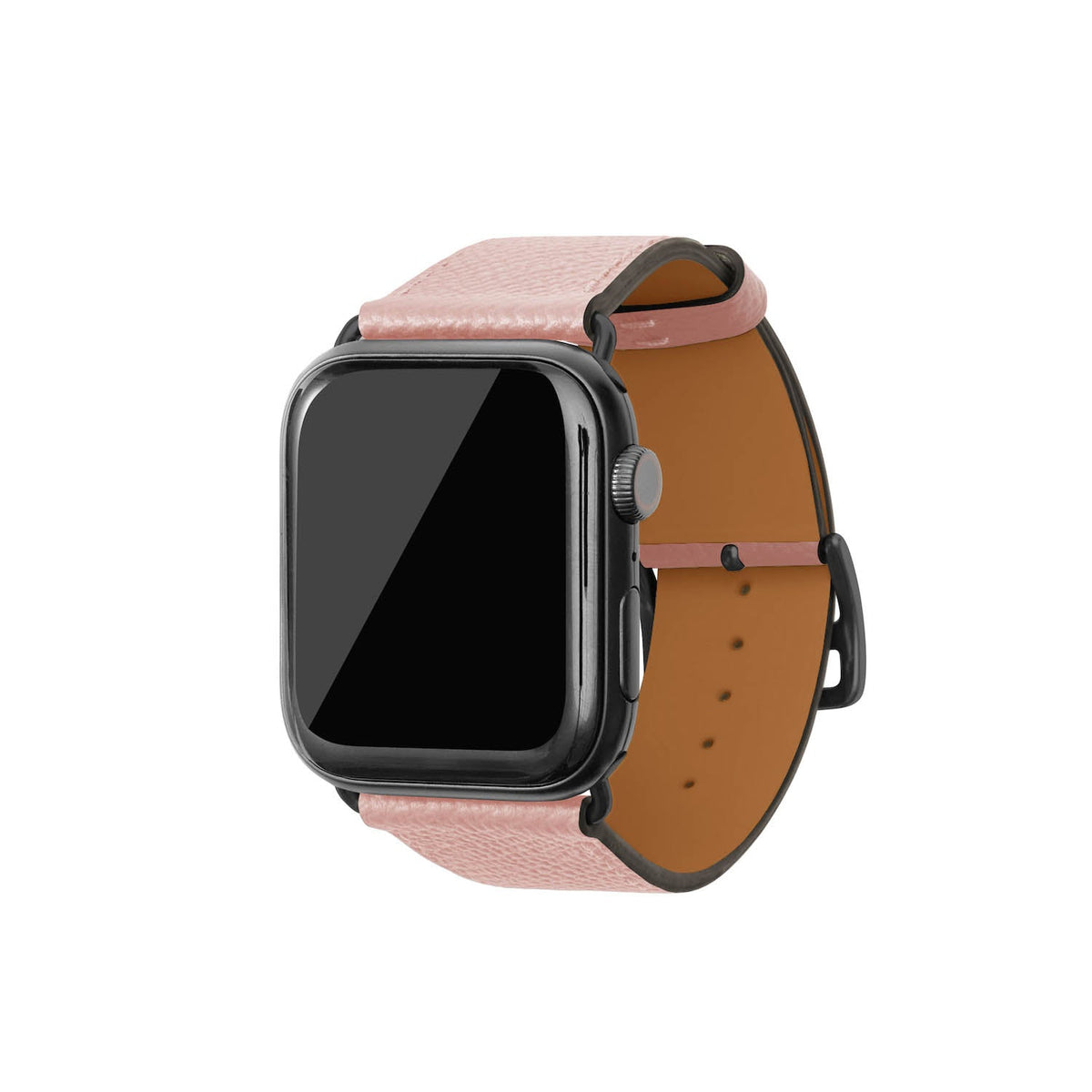 Apple Watch Band Nobile Leather (Black Adapter - Shell Pink - 44mm/45mm/46mm/49mm - M / L)