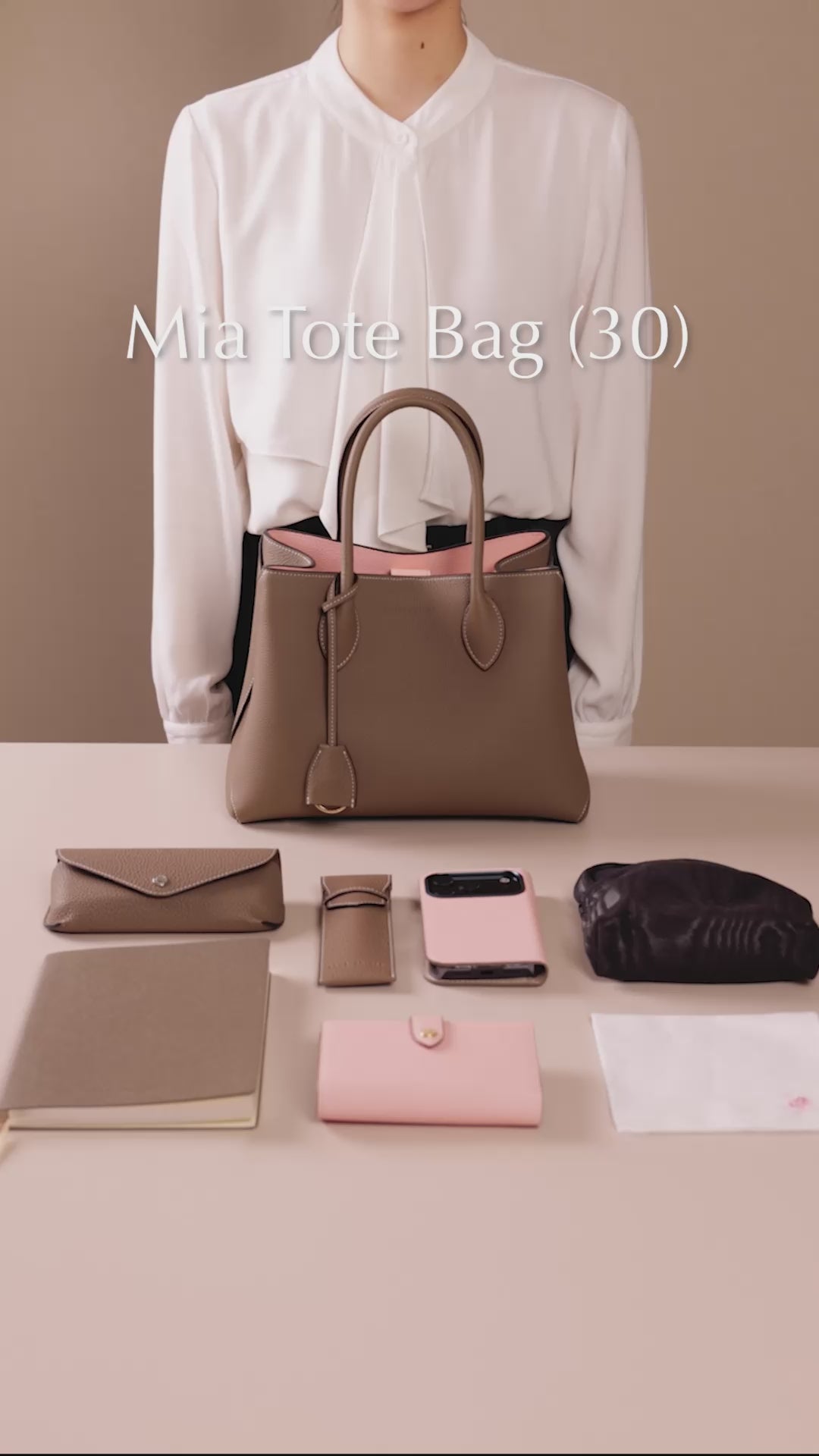 Mia Tote Bag Shrink Leather (30 Small) – BONAVENTURA (ボナベンチュラ)