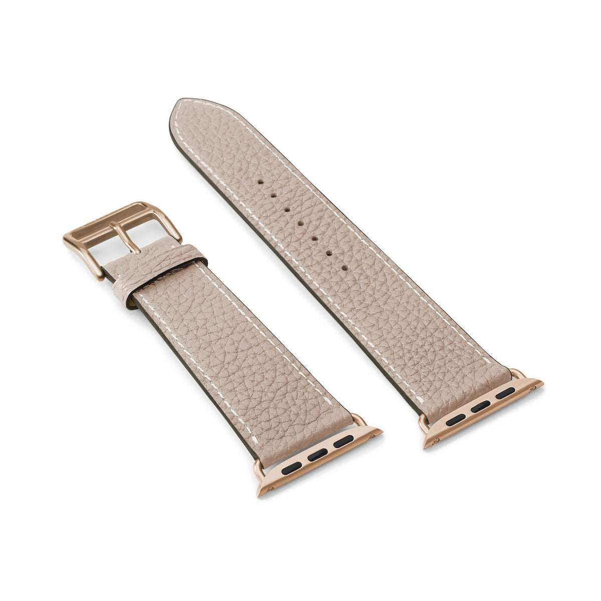 Apple Watch Band Shrink Leather (Gold Adapter - Greige - 38mm/40mm/41mm/42mm - M / L)