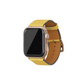 Apple Watch Band Shrink Leather (Gold Adapter - Yellow - 38mm/40mm/41mm/42mm - M / L)