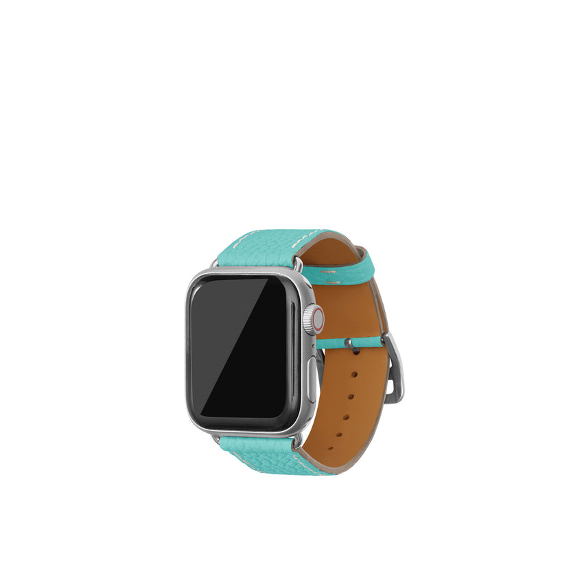 Shrink Leather Apple Watch Band S/M 38/40/41mm (Silver Adapter)