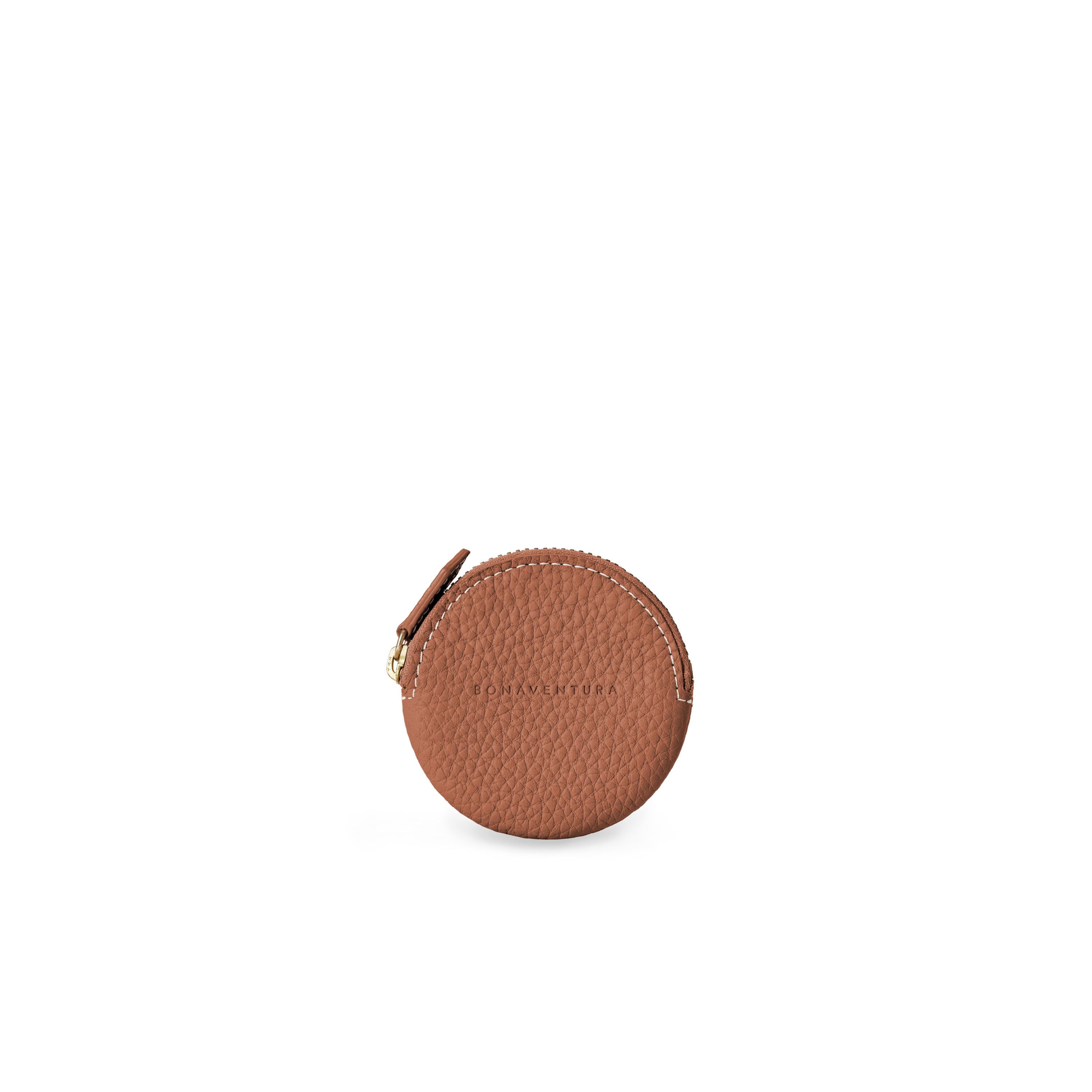 Round Coin Case Shrink Leather