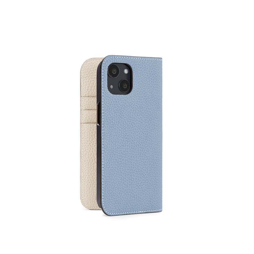 (iPhone 13) Diary Case Shrink Leather