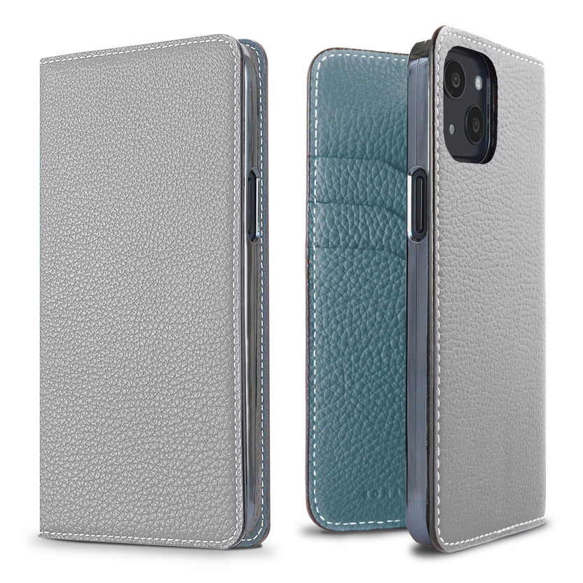 (iPhone 13) Diary Case Shrink Leather