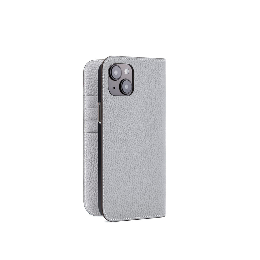 (iPhone 14 Plus) Diary Case Shrink Leather